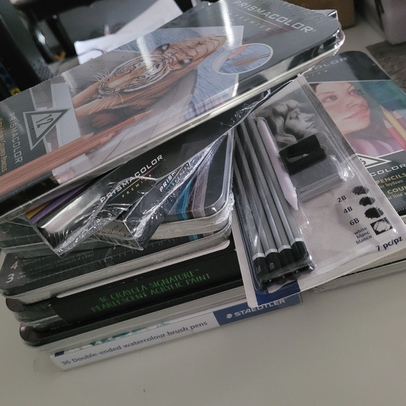 PRISMACOLOR / STAEDTLER / CRAYOLA 12 Sets Of Art Pens! PLEASE READ DETAILS! - Picture 5 of 11